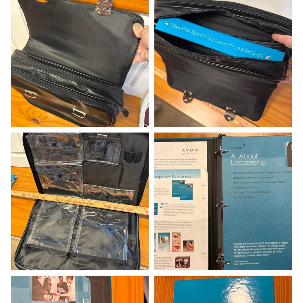 Black AVON Signature Briefcase, new condition, includes leadership binder! - Picture 2 of 2